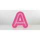 Letras corpóreas interior neón