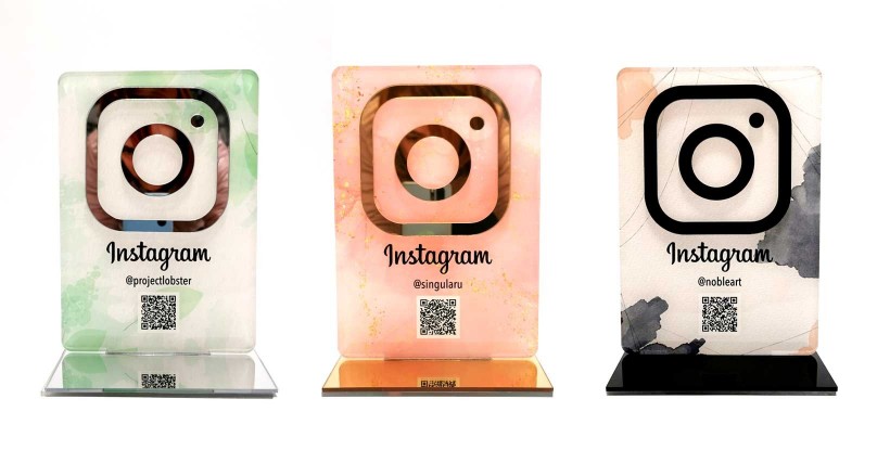 Placa Instagram | Expositor para tiendas