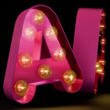Letras con bombillas