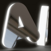 Letras de acero + metacrilato iluminado