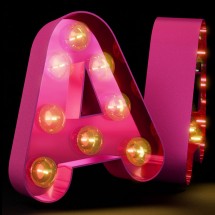 Letras con bombillas