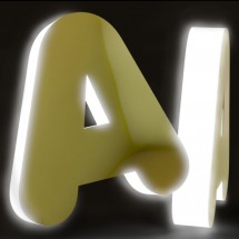 Letras oro espejo + metacrilato iluminado