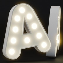 Letras Grandes Boda con bombillas led