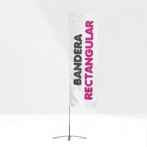 Banderas rectangulares con mástil