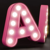 Letras en poliespan de alta densidad con bombillas led