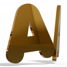 Letras metacrilato espejo bronce