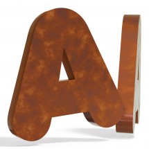 Letra acero corten
