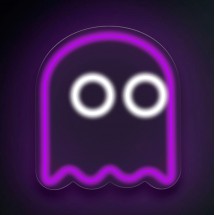 Neón fantasma comecocos / Pacman