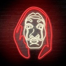 Neón Máscara La Casa de Papel