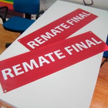 Cartel rebajas remate final