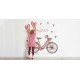 Vinilo Infantil Bicicleta Rosa