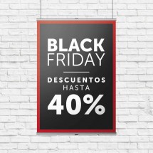 Cartel Colgante Black Friday -40%