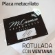 Placa doble de metacrilato horario