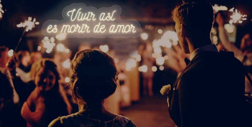 Neón VIVIR ASÍ ES MORIR DE AMOR