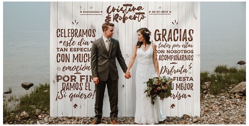 Cartel Personalizado Efecto Madera Rústica - Mensaje Para Mamá O Regalo De Boda | TheCardZoo