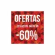 Cartel ofertas -60% triángulos