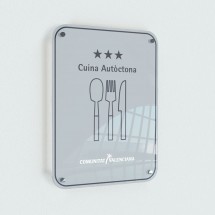 Placa Restaurante de Cocina Autóctona Comunidad Valenciana