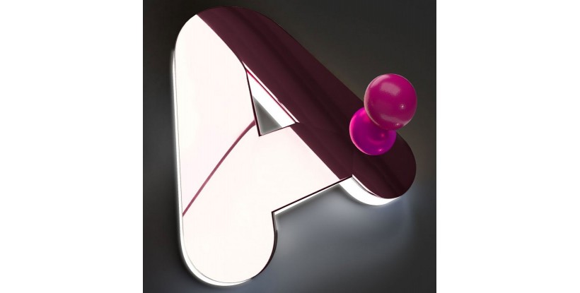 letras oro rosa espejo + metacrilato iluminado