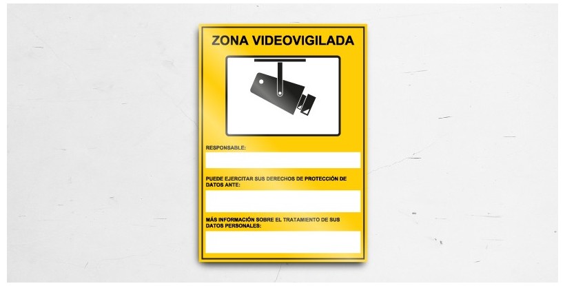 Cartel Zona Videovigilada Homologado