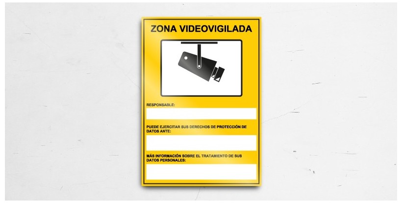 Placa Zona Videovigilada homologada