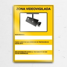 Cartel Zona Videovigilada homologado
