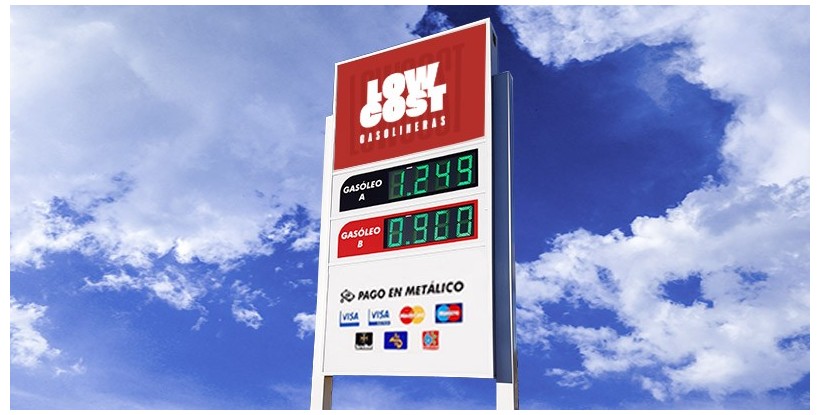 Monoposte Monolito de Gasolinera