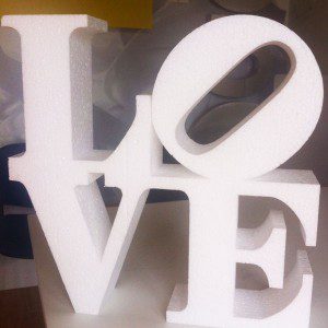 letras LOVE para bodas