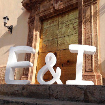 letras para bodas poliespán