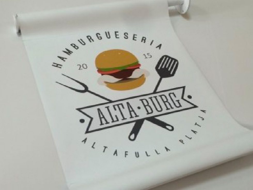 Banderola de lona para negocios que buscan un cartel original