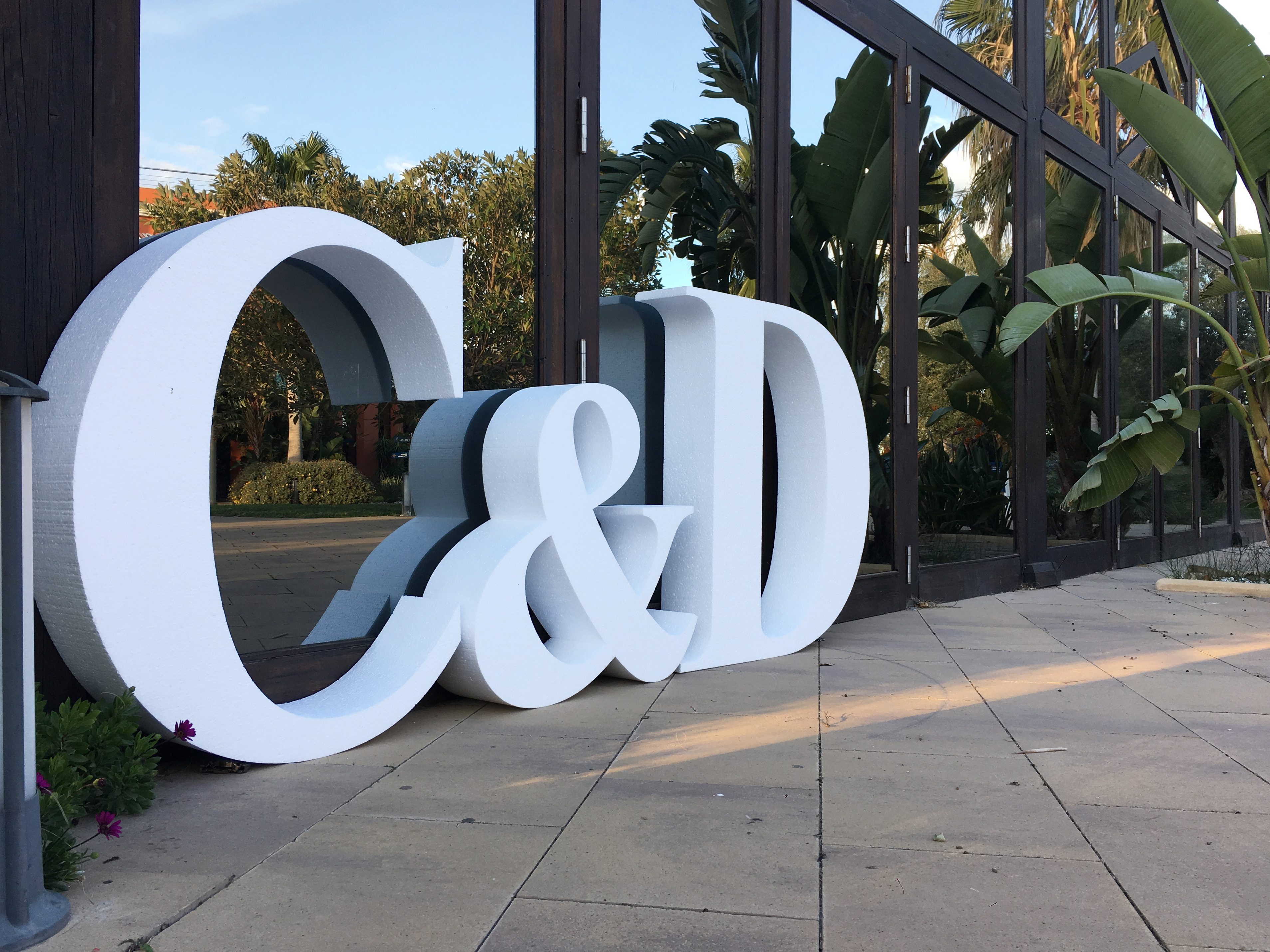 Letras Iniciales Gigantes de Corcho (Poliespán) para Boda, 3