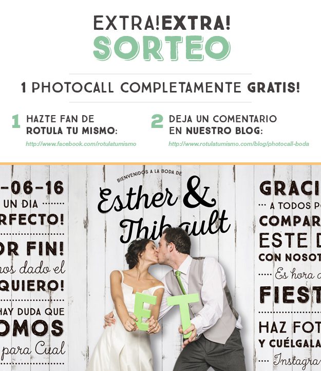 Sorteo Photocall de boda gratis
