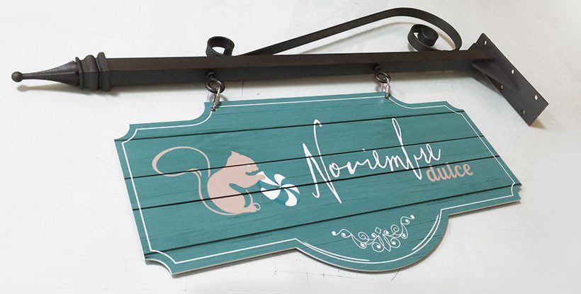 banderola vintage doble cara