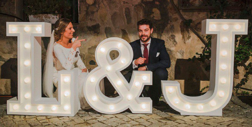 Letras y Bodas  Letras para Bodas y Eventos de corcho