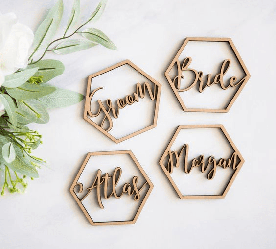Corte láser en madera para tu boda