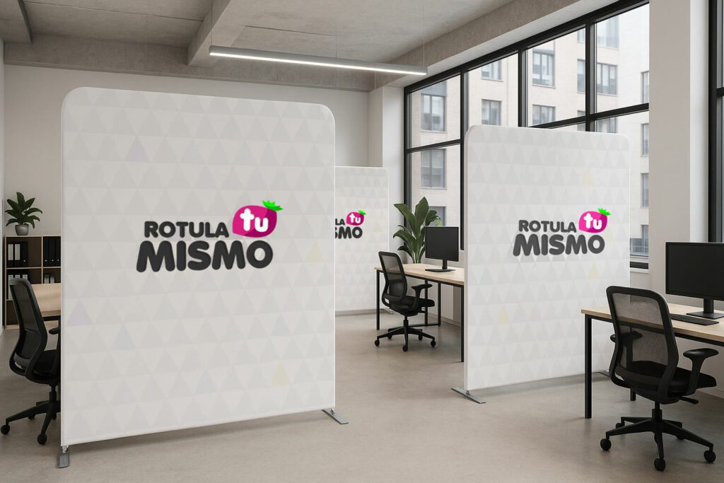 separador de ambientes con photocall