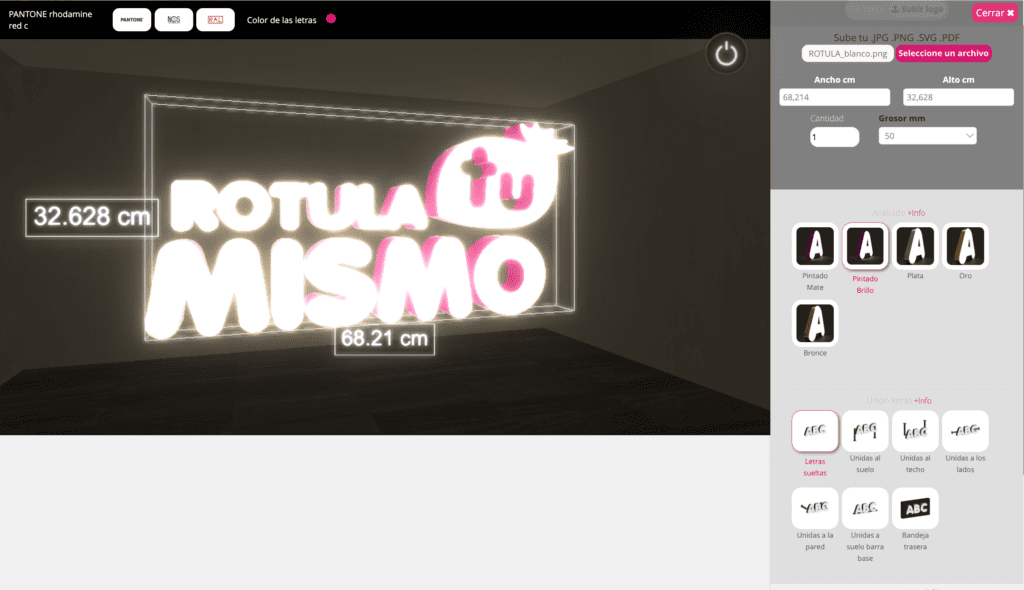 Personalizador online de Rotula Tú Mismo