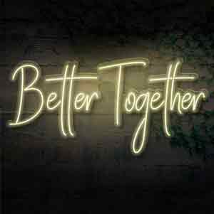 neón para bodas better together