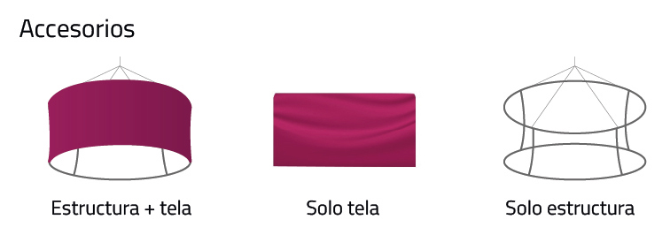 opciones de accesorios banner colgante circular