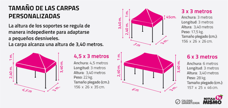 Carpa Plegable 3 × 6  Diseña, Imprime y Comunica